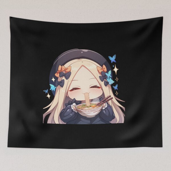 Item preview, Foreigner Abigail Williams Fate Grand Order Game Kawaii Chibi Ramen Butterflies designed and sold by Raslbazola.