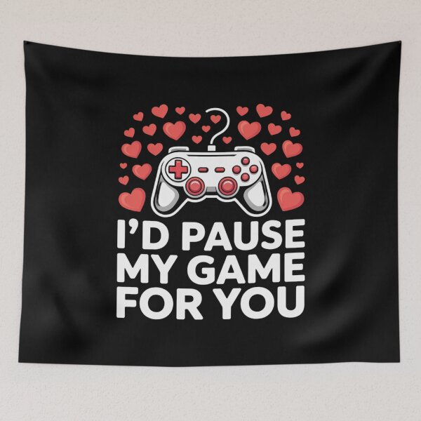 Item preview, I'd Pause My Game for You Valentine's Day Design designed and sold by Gogetgiggles.