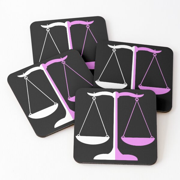 Item preview, White and Pink Scales of Justice- Law Art designed and sold by MagicMe-JD.