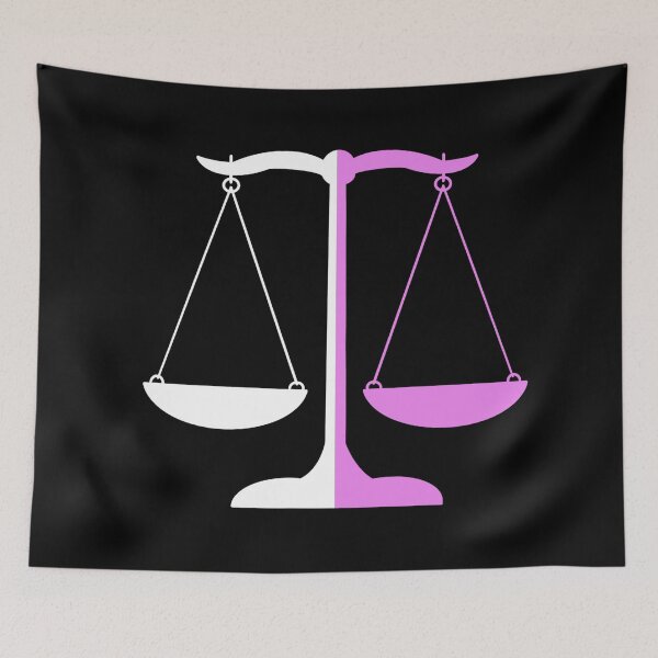 Item preview, White and Pink Scales of Justice- Law Art designed and sold by MagicMe-JD.