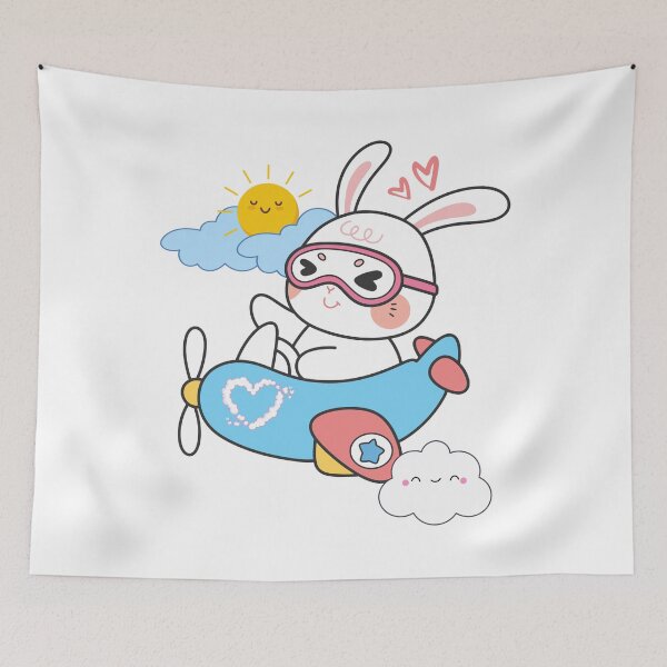 Item preview, Kawaii Bunny Pilot Adventure designed and sold by yuki-hana.