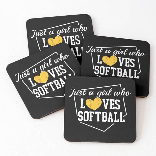Item preview, Just A Girl Who Loves Softball - Heart Stitch Home Plate Design designed and sold by LashondaGreen89.