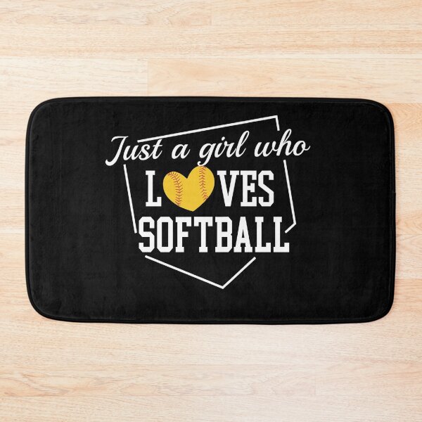 Item preview, Just A Girl Who Loves Softball - Heart Stitch Home Plate Design designed and sold by LashondaGreen89.