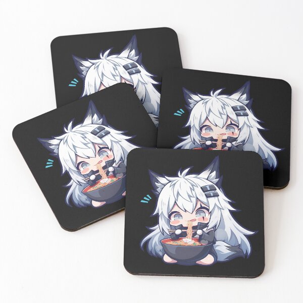 Item preview, Prelude Dawn Lappland Arknights Ak Kawaii Ramen Chibi Cute Monochrome Game Anime designed and sold by Raslbazola.