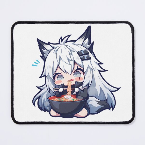 Item preview, Prelude Dawn Lappland Arknights Ak Kawaii Ramen Chibi Cute Monochrome Game Anime designed and sold by Raslbazola.