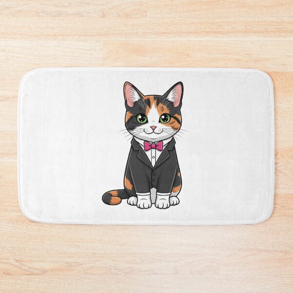 Item preview, Dapper Calico Cat in Tuxedo with Pink Bow Tie designed and sold by k3rstman1.