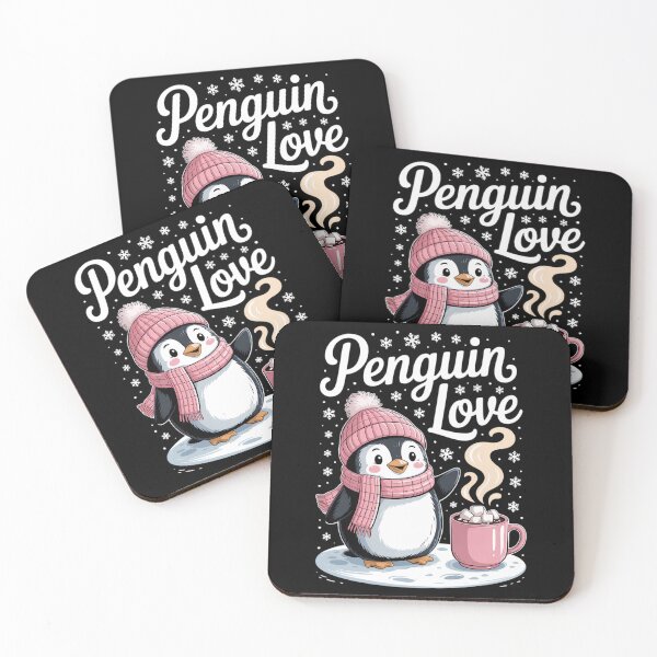 Item preview, Penguin Love Winter Hot Chocolate Scene designed and sold by Moon-Ape.