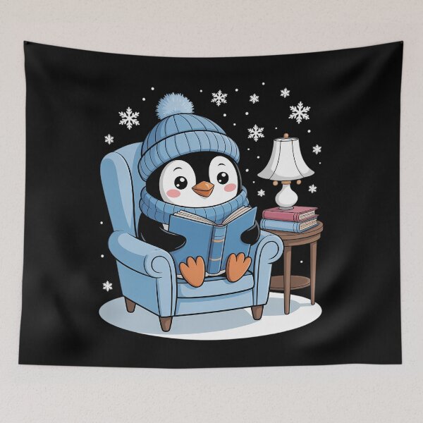 Item preview, Penguin Reading Arctic Wildlife Animal Winter Snow Lover designed and sold by Moon-Ape.
