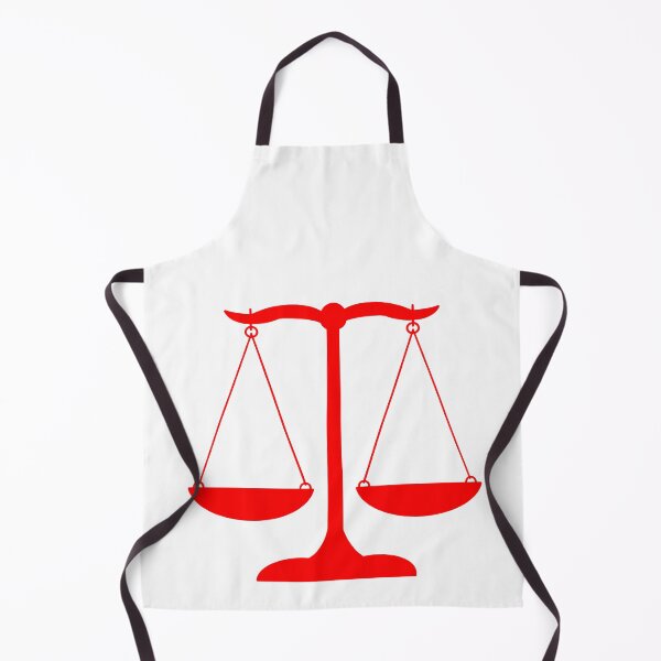 Item preview, Red Scales of Justice- Minimalist Red Law Art designed and sold by MagicMe-JD.