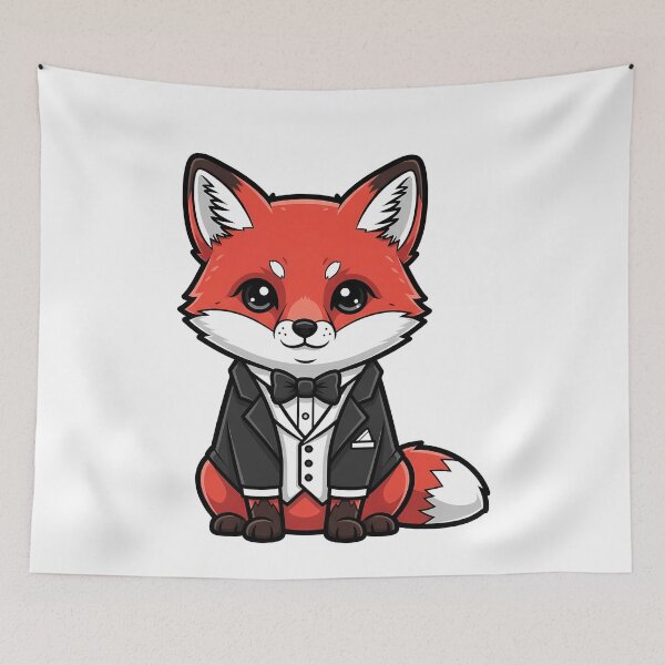 Item preview, Charming Dapper Fox in Tuxedo Cute Animal Design designed and sold by k3rstman1.