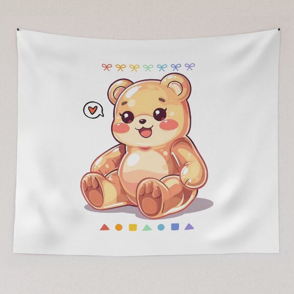 Item preview, Cute Rainbow Teddy Bear designed and sold by yuki-hana.