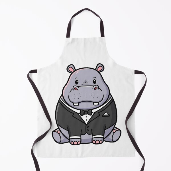 Item preview, Dapper Hippo in a Tuxedo Cartoon Graphic Design designed and sold by k3rstman1.