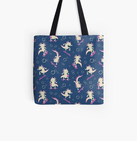 To the Maxolotl - Blue & Violet All Over Print Tote Bag