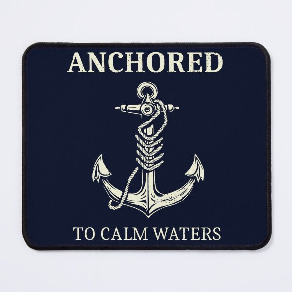 Item preview, Anchored to Calm Waters Maritime Vintage Nautical Rope Anchor designed and sold by audreanneklein.