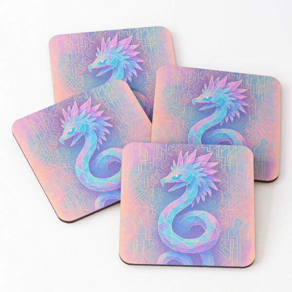 Item preview, Neon Quetzalcoatl: The Crystal Feathered Serpent designed and sold by JonelleTshirts.