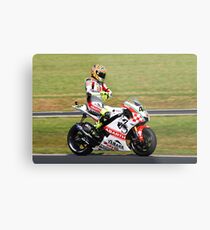 Valentino Rossi on his Yamaha (YZR-M1) Metal Print