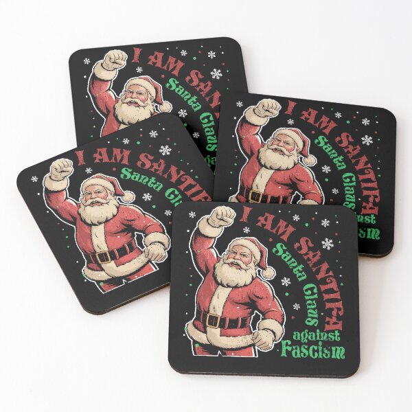 Item preview, Funny Santa Against Fascism Auntifa Against Fascism designed and sold by BlightedArt.