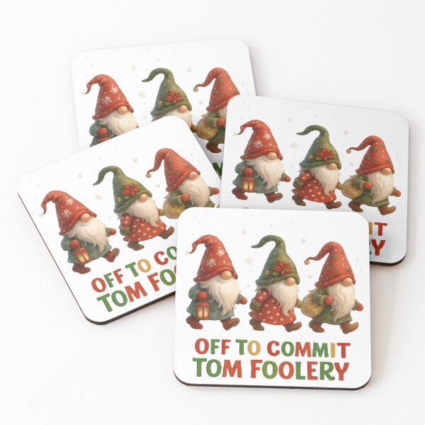 Item preview, Off to Commit Tom Foolery — Funny Christmas Gnome Design designed and sold by KimmiesColors.