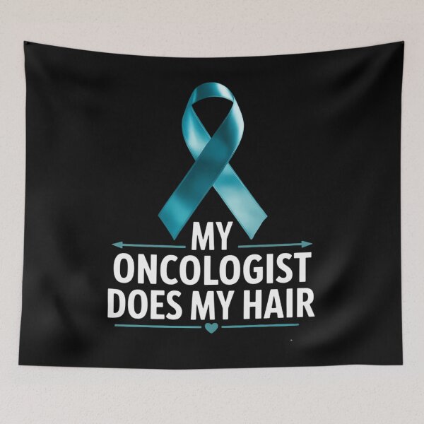 Item preview, My Oncologist Does My Hair Ovarian Cancer Awareness Products designed and sold by Moon-Ape.