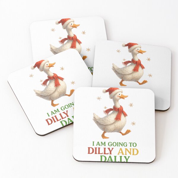 Item preview, I Am Going to Dilly and Dally — Funny Christmas Goose Design designed and sold by KimmiesColors.