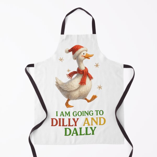 Item preview, I Am Going to Dilly and Dally — Funny Christmas Goose Design designed and sold by KimmiesColors.