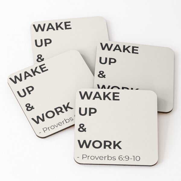 Item preview, Wake Up & Work – Proverbs 6:9–10 designed and sold by FaithMasculine.