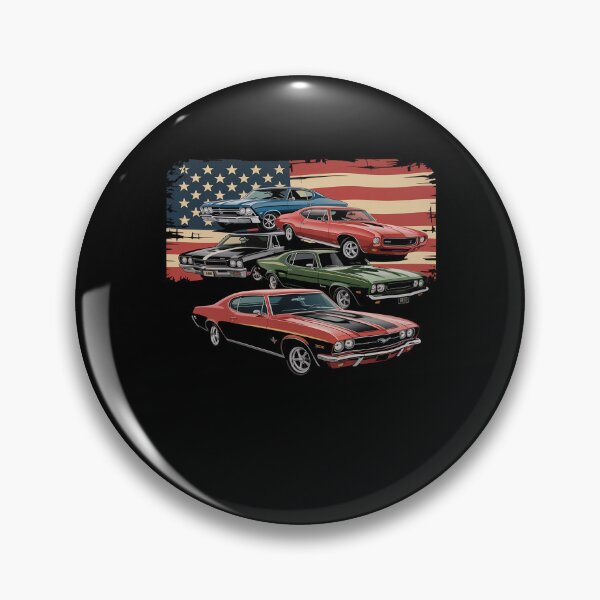 Item preview, Cars Muscle Car American Flag designed and sold by HaileyRobel.
