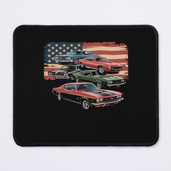 Item preview, Cars Muscle Car American Flag designed and sold by HaileyRobel.