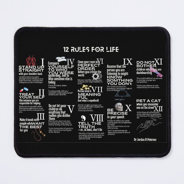 Item preview, Jordan Peterson 12 Rules For Life Motivational Poster designed and sold by TYSHSHOP.