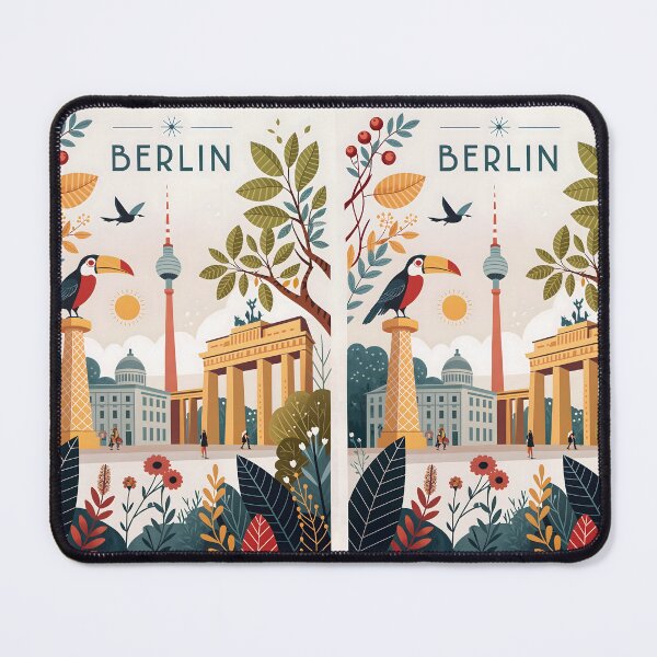 Item preview, Berlin Illustration with Brandenburg Gate and TV Tower, Travel Art designed and sold by Witsprings.