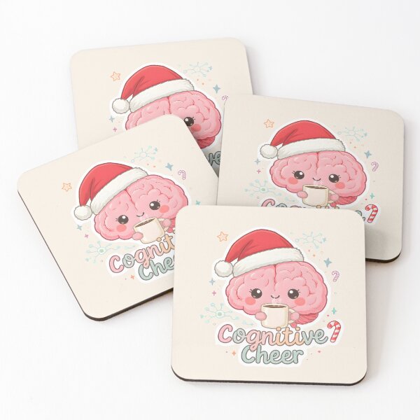 Item preview, Cognitive Cheer | Cute Christmas Brain Drinking Cocoa | Kawaii Neuroscience Holiday Gift, Mental Health Art designed and sold by PureBrain.