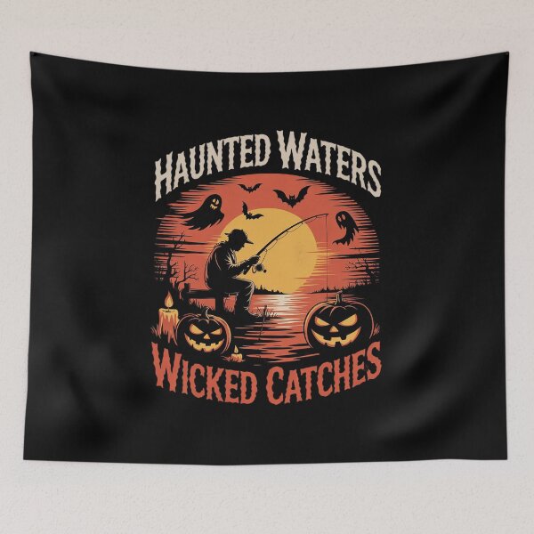 Item preview, Haunted Waters Wicked Cathes Halloween Fischerman Fishing  designed and sold by MathisBellanger.