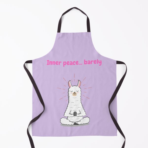 Item preview, Inner Peace… Barely – Funny Meditating Llama Design designed and sold by SloganSavvy.
