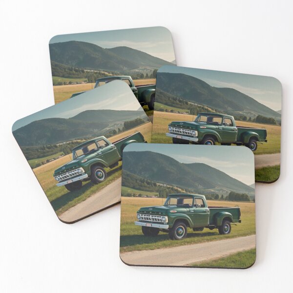 Item preview, Green Valley, Retro 1965 Ford Pickup by the Mountain Trail designed and sold by BlareBlare.