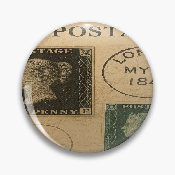 Item preview, The Birth of Postage (England, 1840s)_Collage Realistic Vintage Wallpaper designed and sold by DinsignStudio.