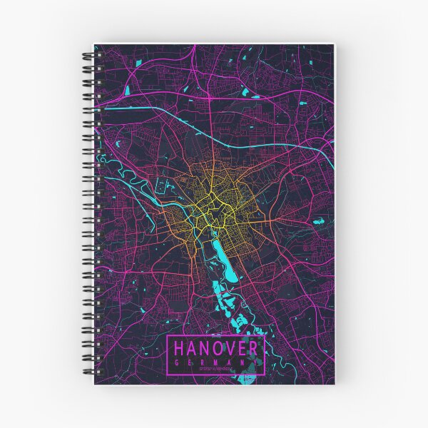 Item preview, Hanover City Map of Lower Saxony, Germany - Neon designed and sold by deMAP.