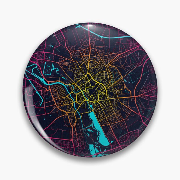 Item preview, Hanover City Map of Lower Saxony, Germany - Neon designed and sold by deMAP.