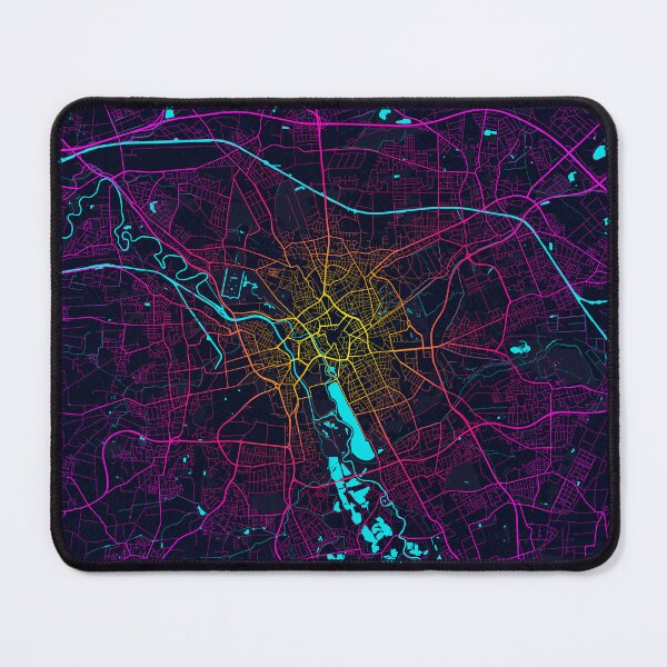 Item preview, Hanover City Map of Lower Saxony, Germany - Neon designed and sold by deMAP.
