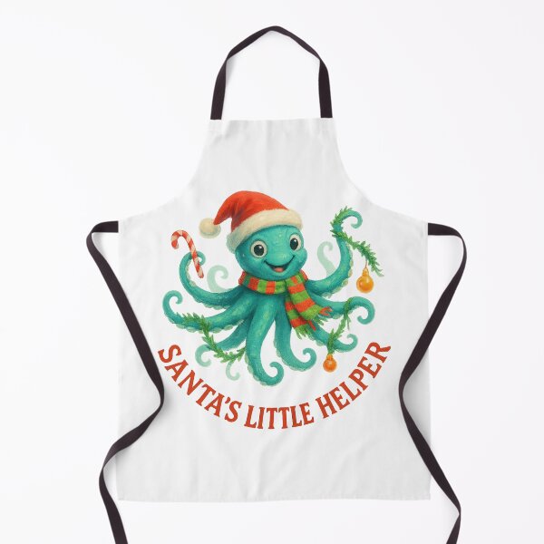 Item preview, Santa’s Little Helper – Festive Christmas Octopus designed and sold by TheJoyfulPen.