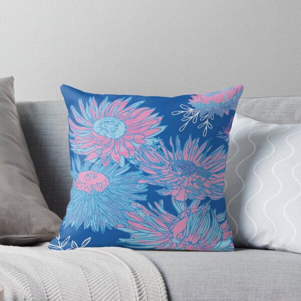 Item preview, Australian Everlasting Daisy Pattern blue pink designed and sold by blueidesign.