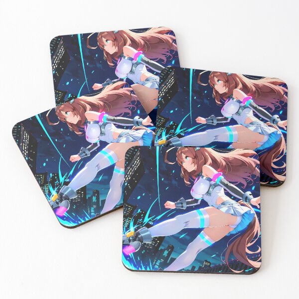 Item preview, Mihono Bourbon Neon Skyline Uma Musume Pretty Derby Anime Girl Waifu designed and sold by thedarvills.