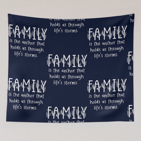 Item preview, Family Is The Anchor That Holds Us Through Life_s Storms With Flowers designed and sold by farleylovell.