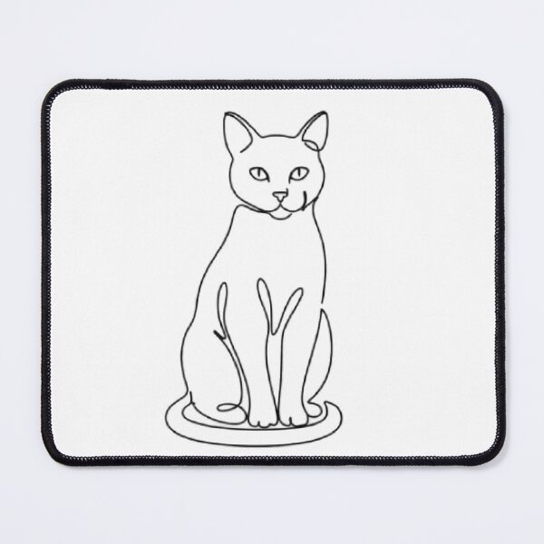 Item preview, Continuous Line Art Cat | Minimalist Sitting Feline designed and sold by nlmtd lyfstyl.