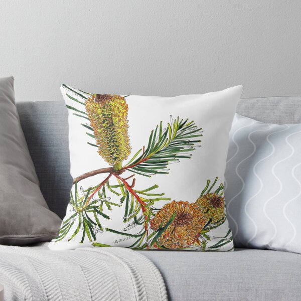 Item preview, Banksia Australian flora yellow designed and sold by blueidesign.