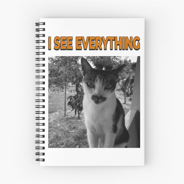 Item preview, I See Everything – Funny Black and White Cat designed and sold by Michael van der Hoorn.