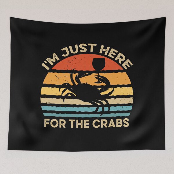 Item preview, Retro Crab and Wine Funny T-Shirt designed and sold by TinaMDedrick.