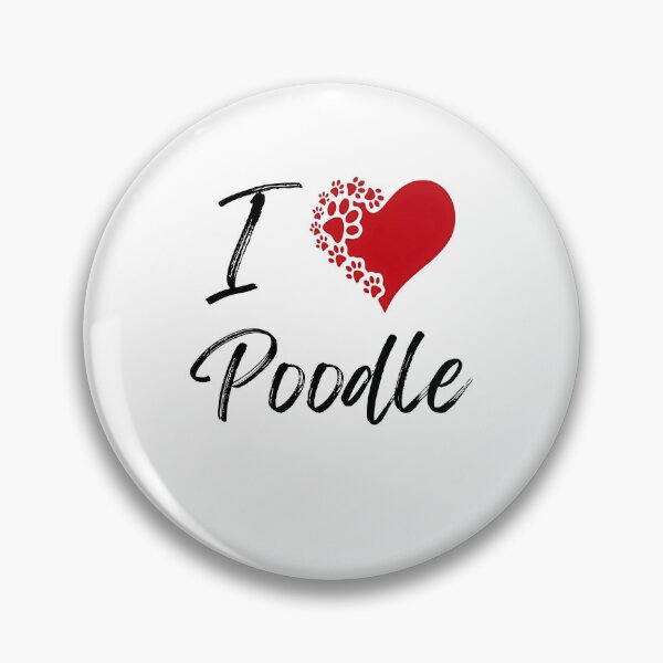 Item preview, I Love poodle T-Shirt - poodle Paw Print Heart Design Tee - Cute Dog Lover Gift designed and sold by jinaru3.