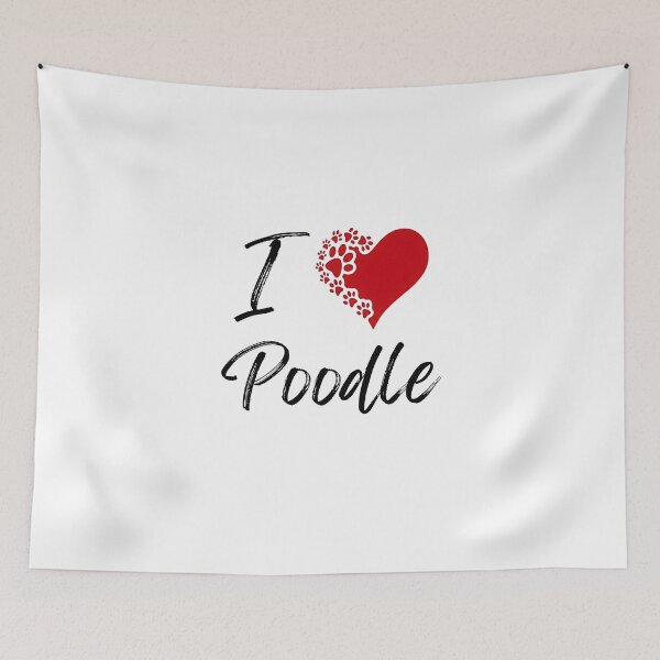 Item preview, I Love poodle T-Shirt - poodle Paw Print Heart Design Tee - Cute Dog Lover Gift designed and sold by jinaru3.