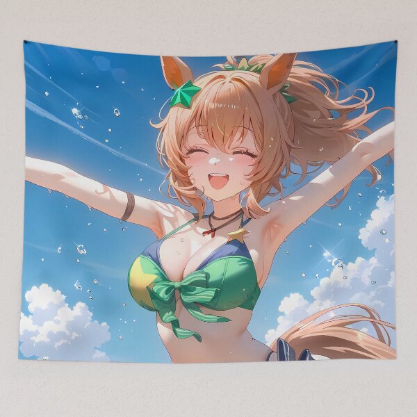 Aperçu de l'œuvre Taiki Shuttle Joyful Splash à la plage Uma Musume Pretty Derby Anime créée et vendue par thedarvills.