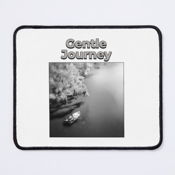 Item preview, Gentle Journey – Black and White River Scene designed and sold by Michael van der Hoorn.